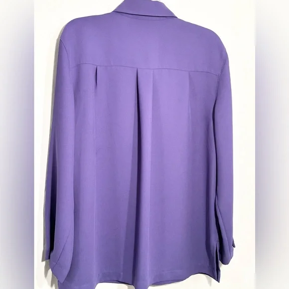 WOMENS LARGE 4 PIECE DRAPER'S & DAMON'S PURPLE BLOUSES & PANTS PANT SET OUTFIT - Picture 9 of 13